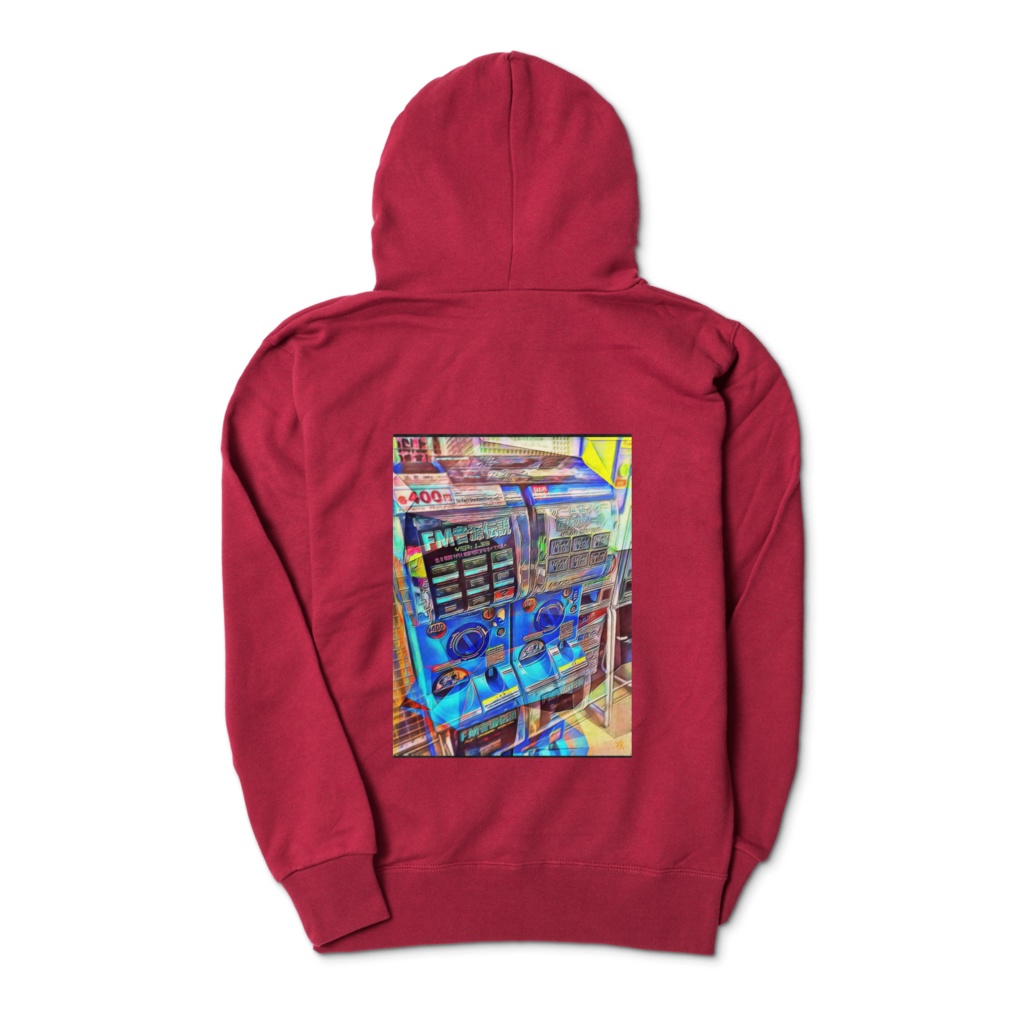 a-204 街で見掛けた FM音源ガチャ (其れは昔観たロボットみたいだった) ジップパーカー