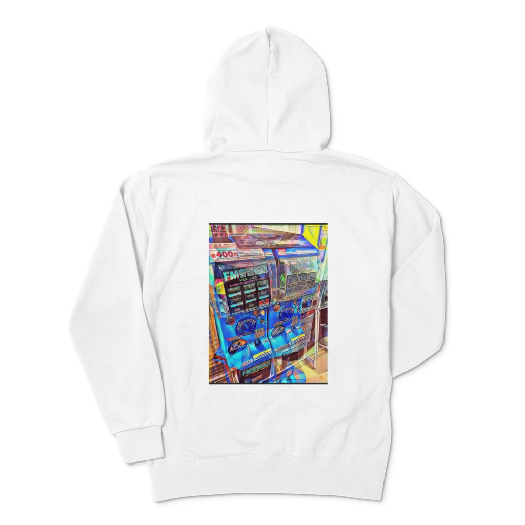 a-204 街で見掛けた FM音源ガチャ (其れは昔観たロボットみたいだった) ジップパーカー