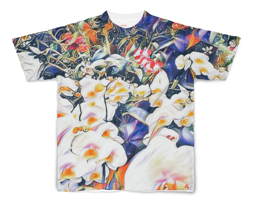 a-137 蘭の森 Orchid forest フルグラフィックTシャツ