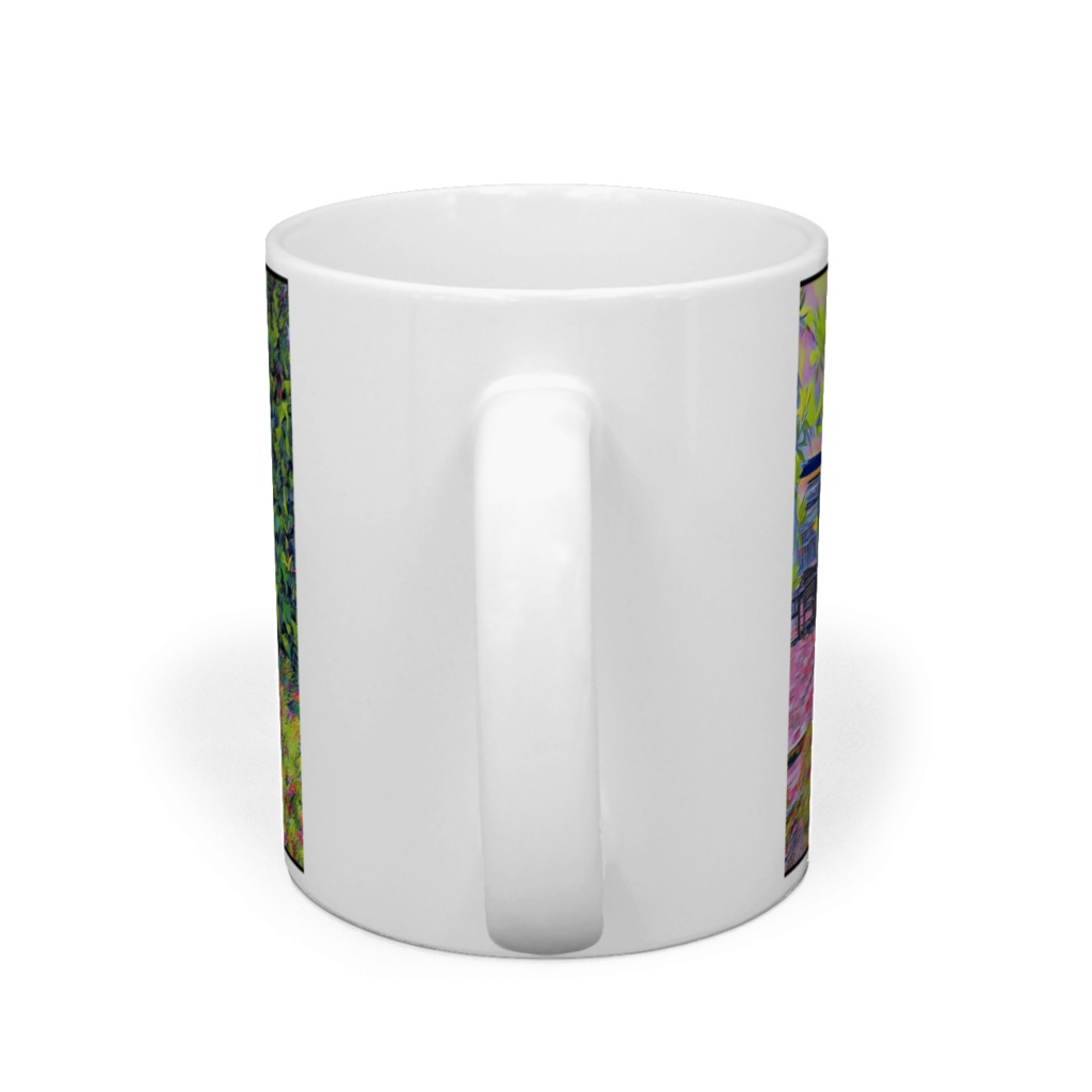 a-208 秋匂う 街角 テラスハウス Autumn smell street corner terrace house マグカップ Ⅱ *新レイアウト版