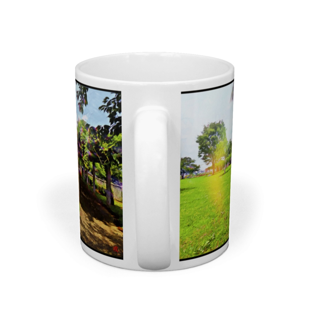 a-186 初夏の庭 Early summer garden マグカップ