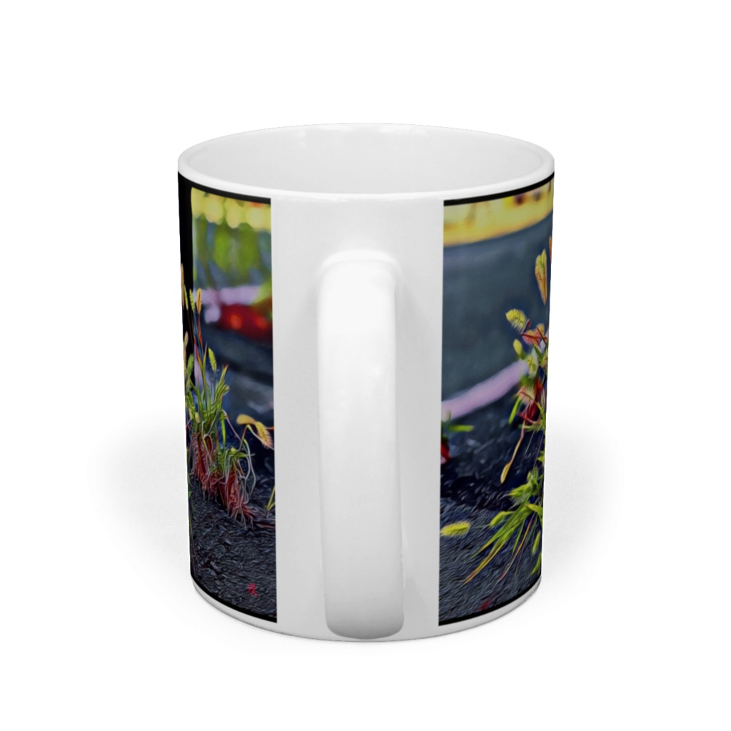 a-216 渇いた風の中で 狗の尾の草 Green foxtail In the thirsty wind マグカップ