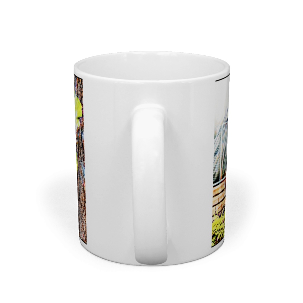 a-188 夏の日 校舎に向かう大銀杏の木 Summer ginkgo tree heading for school building マグカップ