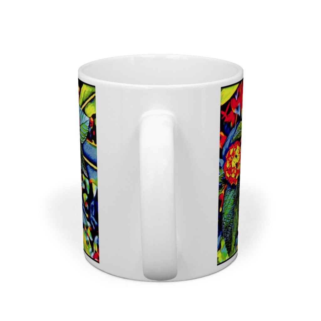 a-198 ランタナ 七変化 青 Lantana seven changes blue マグカップ