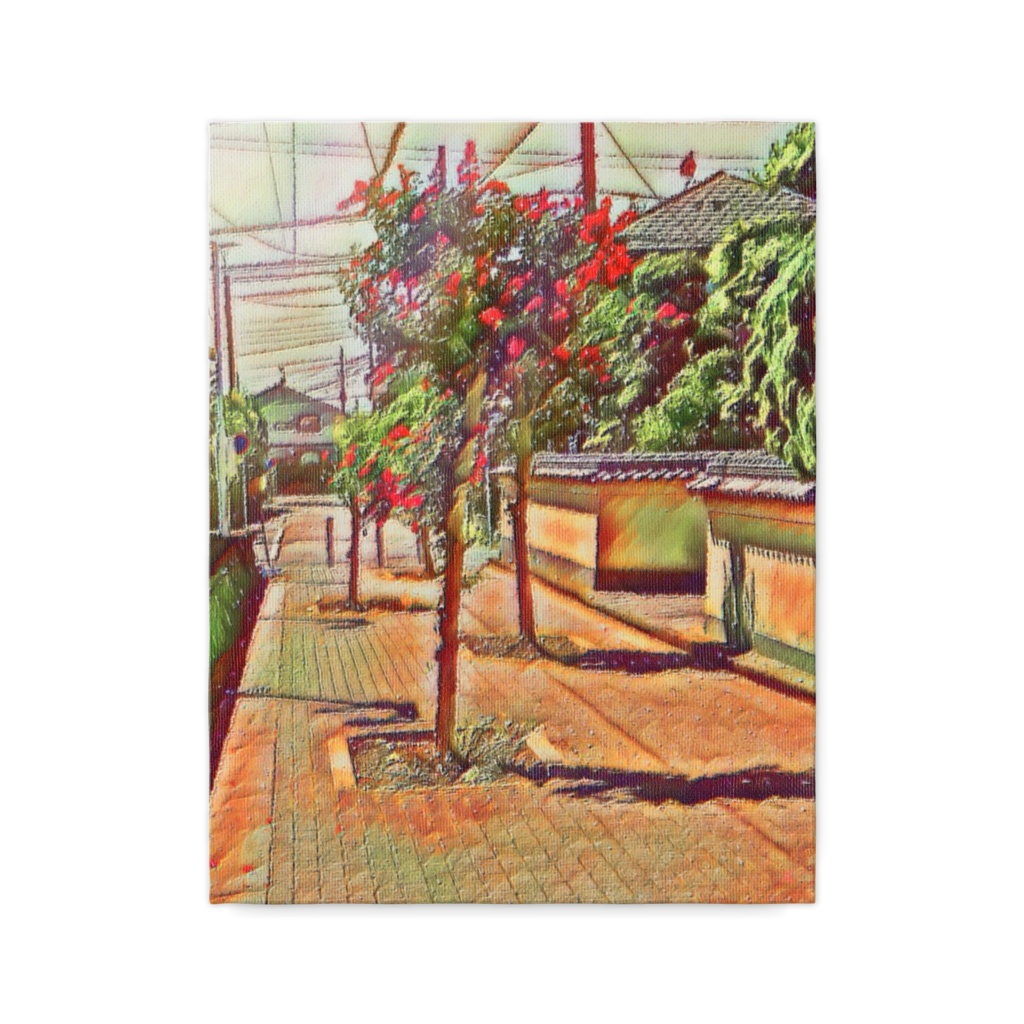 a-246 茶飲み友達 Tea drinking friends キャンバス画 F-6