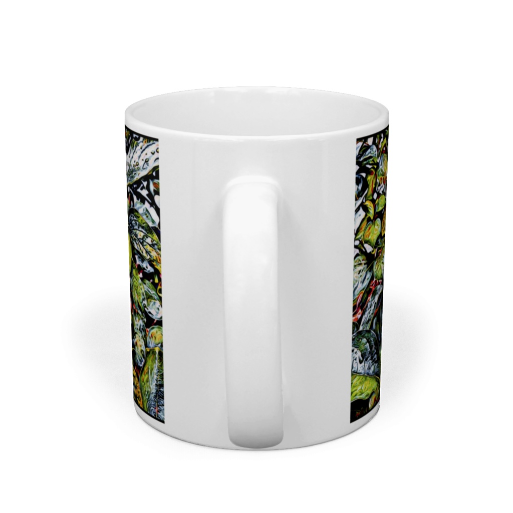 a-168 雨上がり、柿 After the rain, persimmon マグカップ