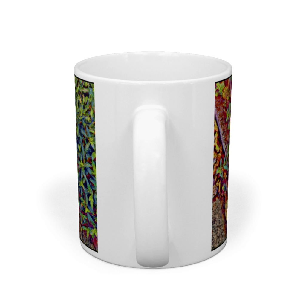 a-234 路傍の花 枯葉降る道 栄枯盛衰 Roadside flowers Dead leaves Falling rise and fall マグカップ