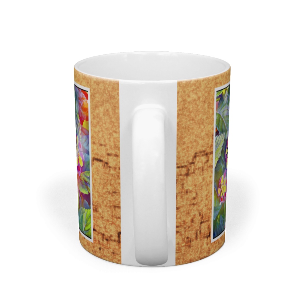 a-324 緑 紅や黄色 Green crimson and yellow マグカップ