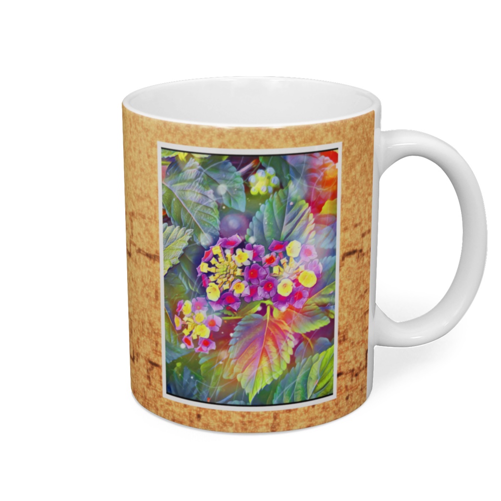 a-324 緑 紅や黄色 Green crimson and yellow マグカップ