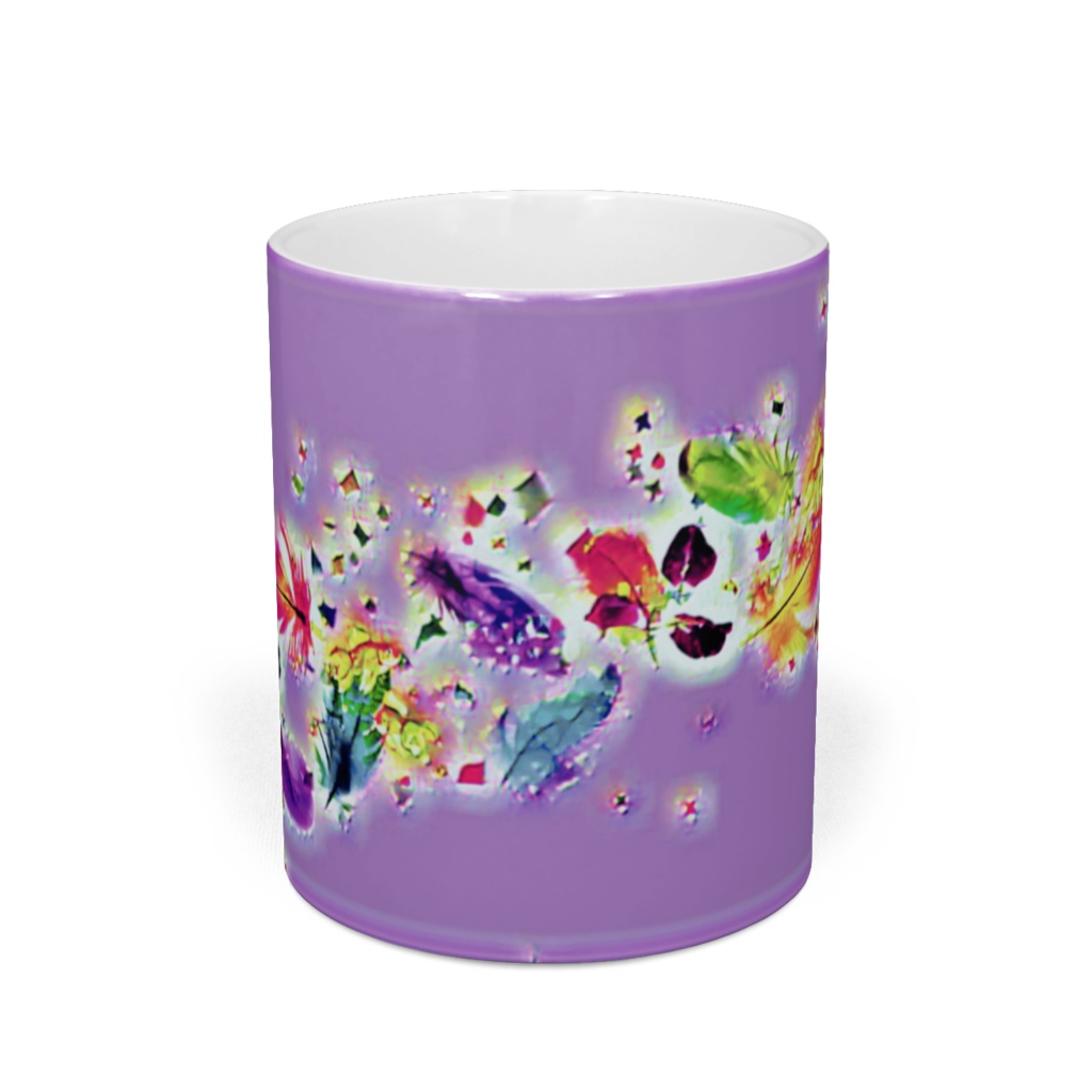 創造的紫の風 マグカップ