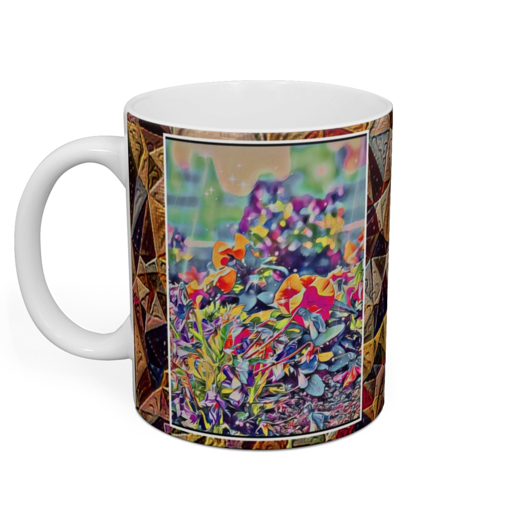 a-359 氷原都市に咲く氷結華 Freezing flowers blooming in the city of the ice field マグカップ