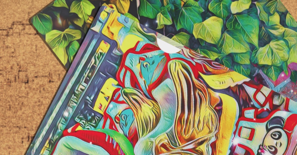 a-373 贈り物 空に羽ばたく黄金の靴 Gifts Golden shoes flapping in the sky & 森の入口 妖精の残り香 Forest entrance Fairy remnants 両面クリアファイル