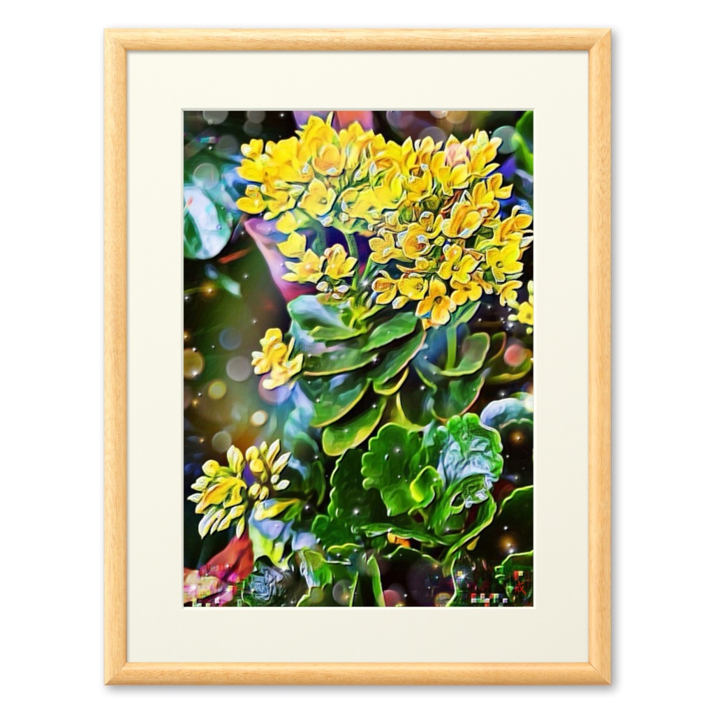 a-459 黄色い花 淀みの中で Yellow flowers in the starch プリモアート(複製画)