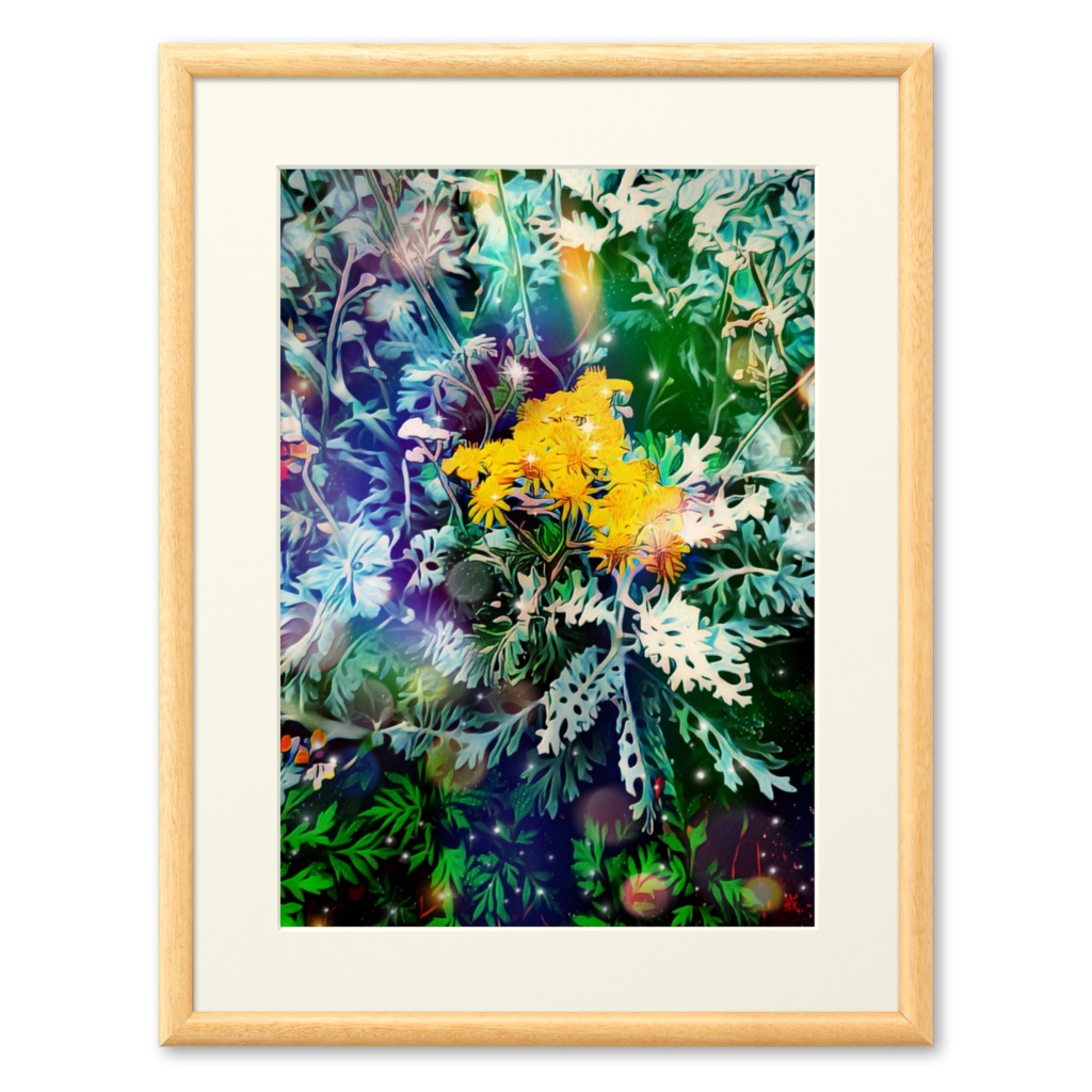 a-469 都会の陰影 小さき黄色い花束 Shadows of the city Small yellow bouquetプリモアート(複製画)