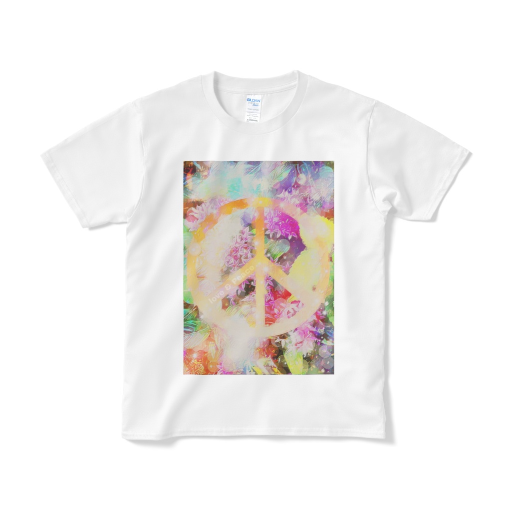 a-523 白亜紀風花壇 Cretaceous flowerbed Tシャツ and Love & Peace