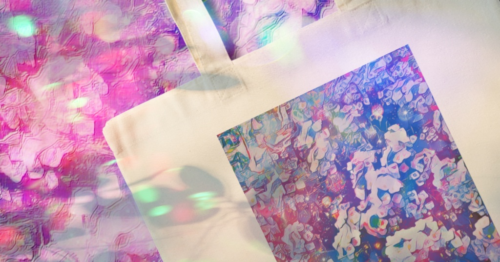 a-535 凛 氷華 Dignified ice flower エコバッグ