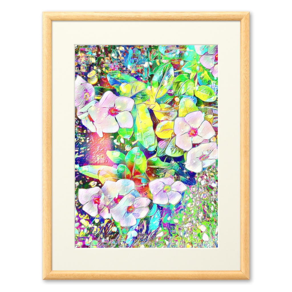 a-541 明るいデジタルネガティブ花 Bright digital negative flowers プリモアート(複製画)