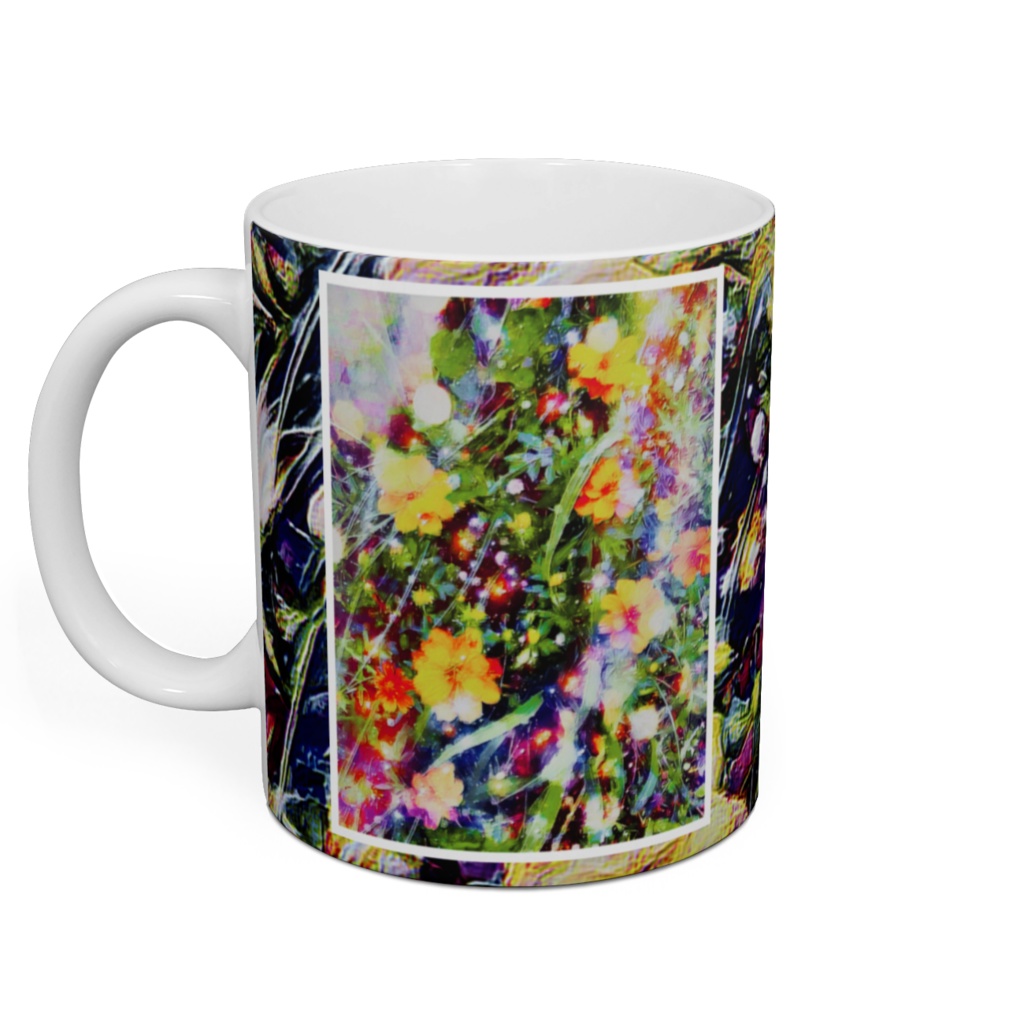 a-550 路傍の花 雨上がりの黄色い花 Roadside flowers Yellow flowers after the rain マグカップ