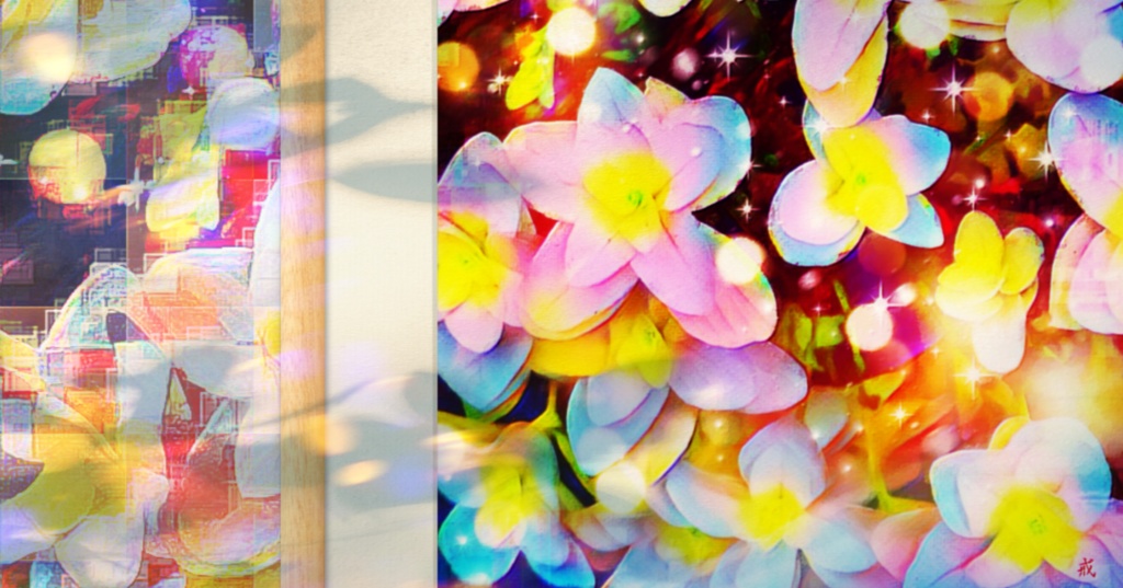 a-551 夏 縁側 花火 Summer porch play fireworks プリモアート(複製画)