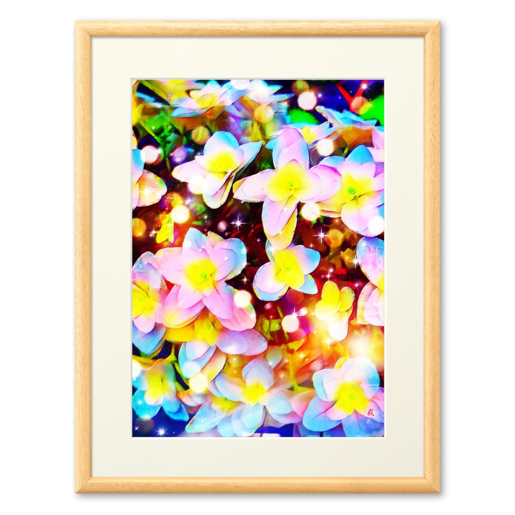 a-551 夏 縁側 花火 Summer porch play fireworks プリモアート(複製画)