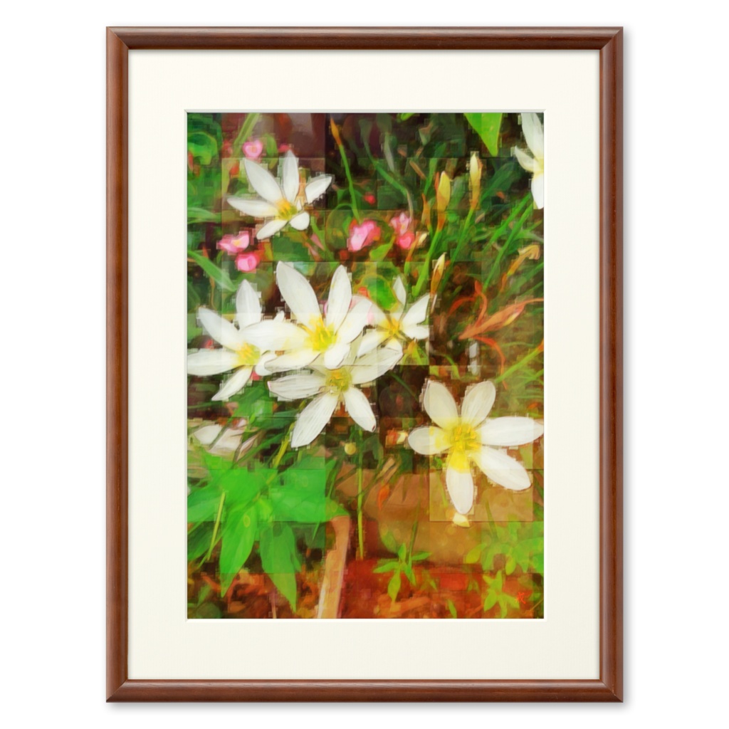 a-563 迷い 庭の花 Lost garden flowers プリモアート(複製画)