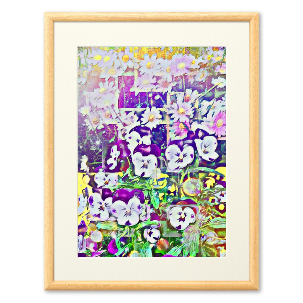 a-572 黄金色の向こうの花園Garden over the golden colorプリモアート(複製画)