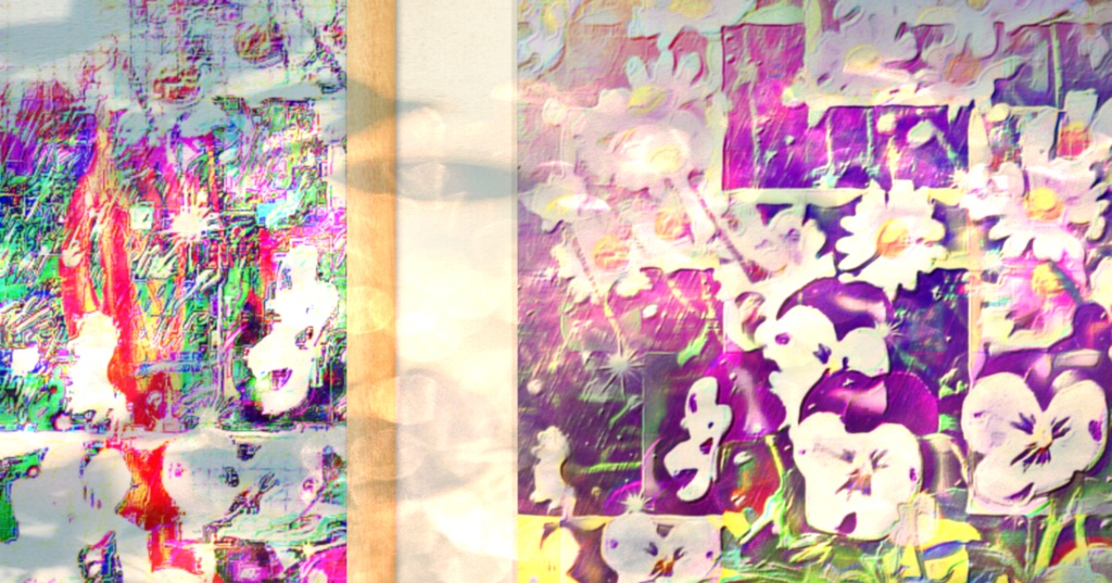 a-572 黄金色の向こうの花園Garden over the golden colorプリモアート(複製画)