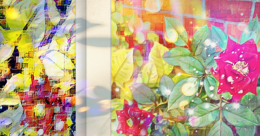  a-576 庭の薔薇 Garden Rose プリモアート(複製画)