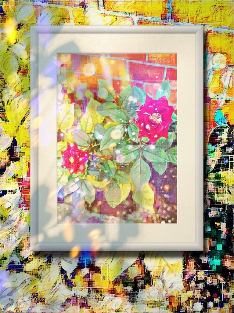 a-576 庭の薔薇 Garden Rose プリモアート(複製画)