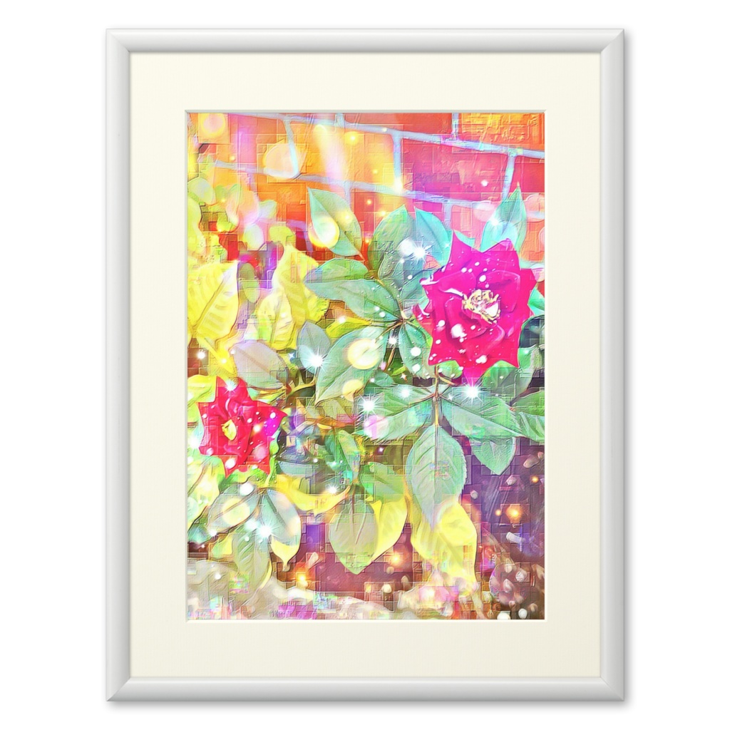 a-576 庭の薔薇 Garden Rose プリモアート(複製画)