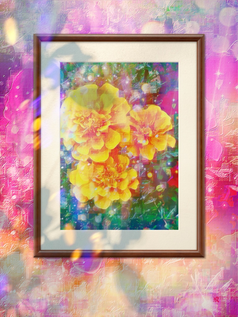 a-580 花 雅 三姉妹 Flower Elegant Sisters プリモアート(複製画)