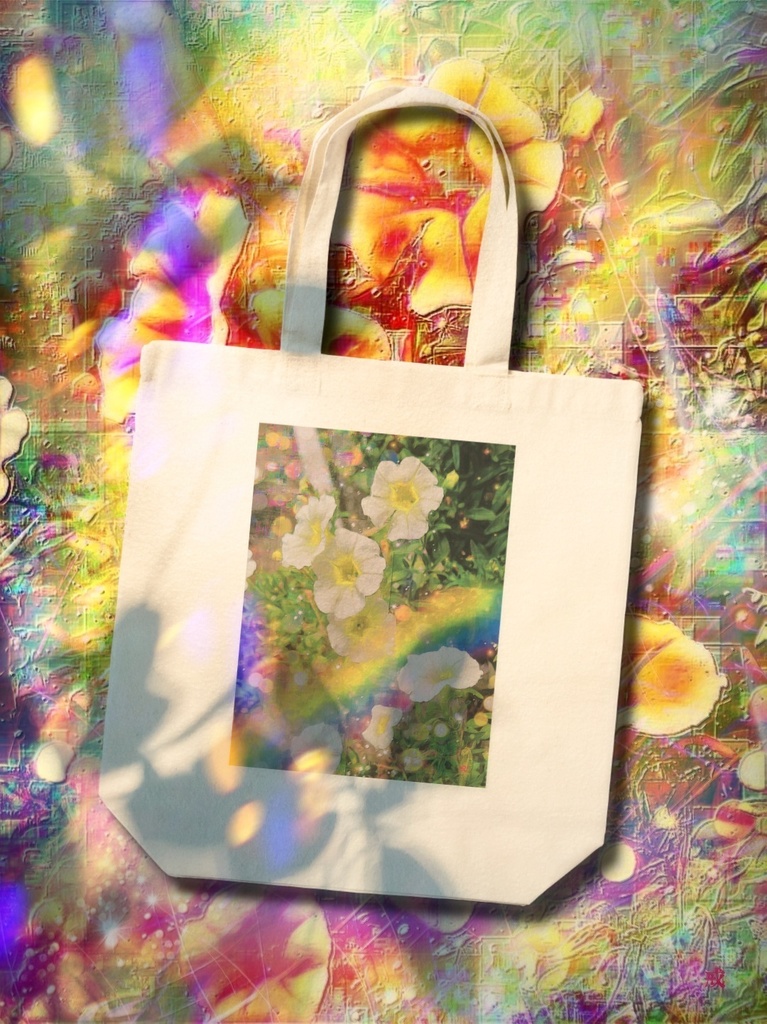 a-590 花 遮られる虹 The grabbed rainbow トートバッグ☆応援企画商品☆