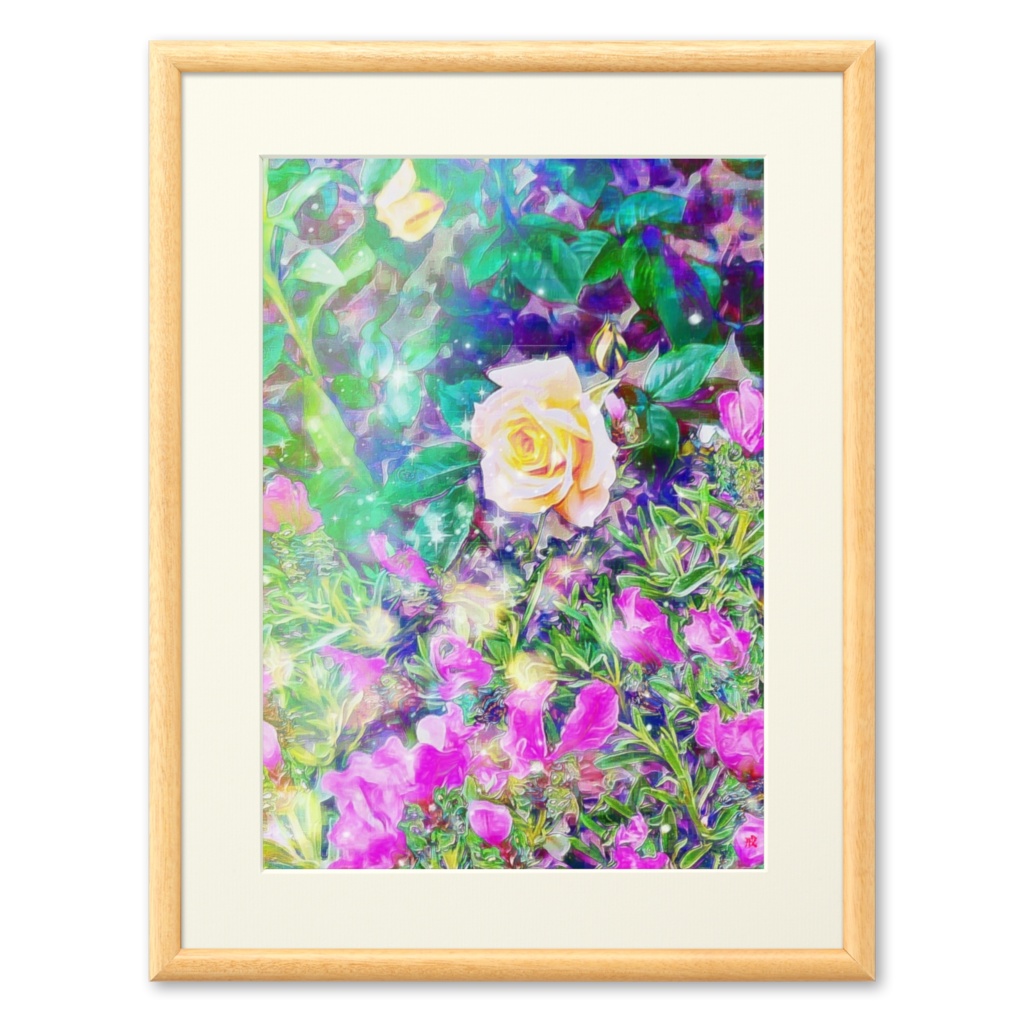 a-592 花 写実的薔薇ノ一面 Flowers. One side of the photorealistic rose プリモアート(複製画)☆応援企画商品☆