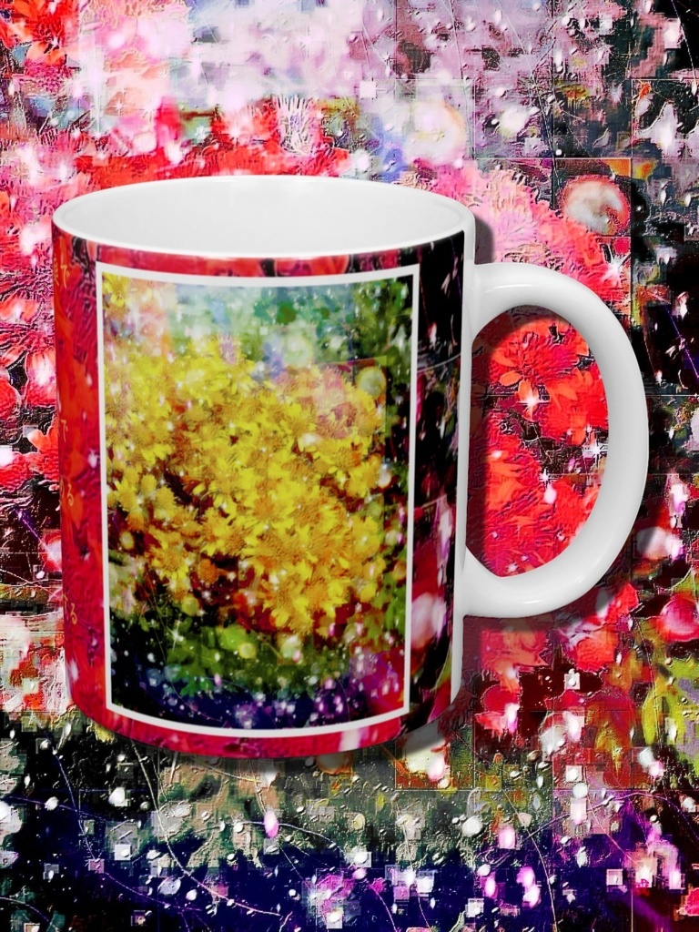 a-595 花達 秋風の庭 Flowers Autumn wind garden マグカップ☆応援企画商品☆