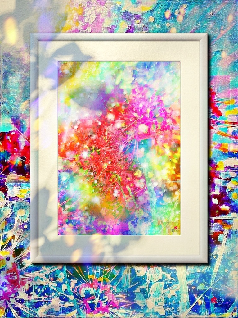 a-600 虹 曼珠沙華 Rainbow cluster amaryllis プリモアート(複製画)