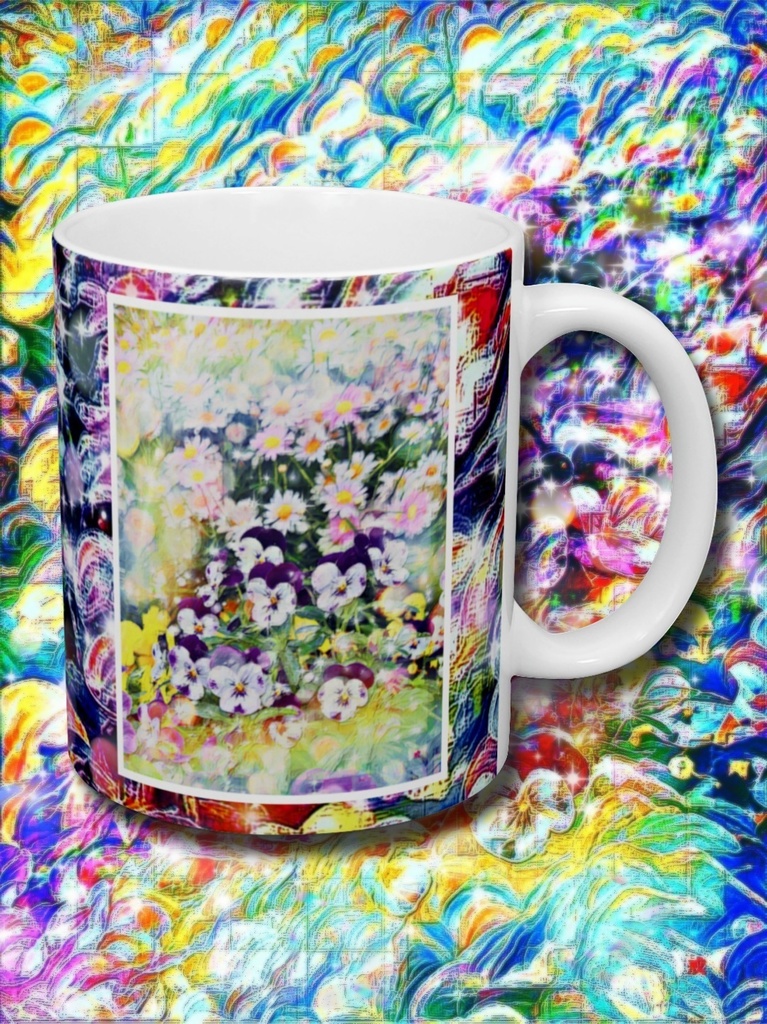 a-603 華 優しき花の集い Glossy. A gathering of gentle flowers マグカップ ☆応援企画商品☆