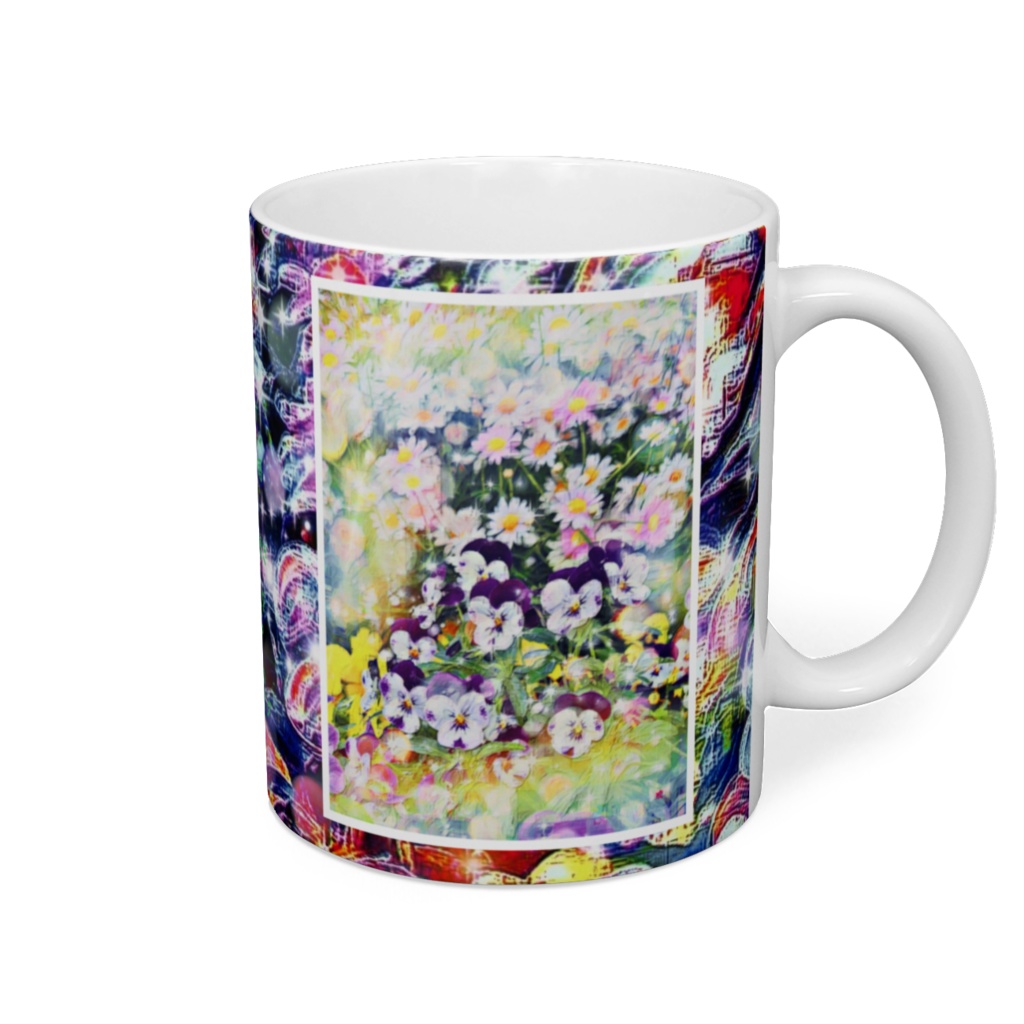 a-603 華 優しき花の集い Glossy. A gathering of gentle flowers マグカップ ☆応援企画商品☆