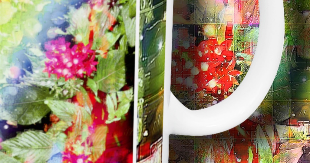 a-620 華 虹の垣根 Glossy. Rainbow fence マグカップ ☆応援企画商品☆