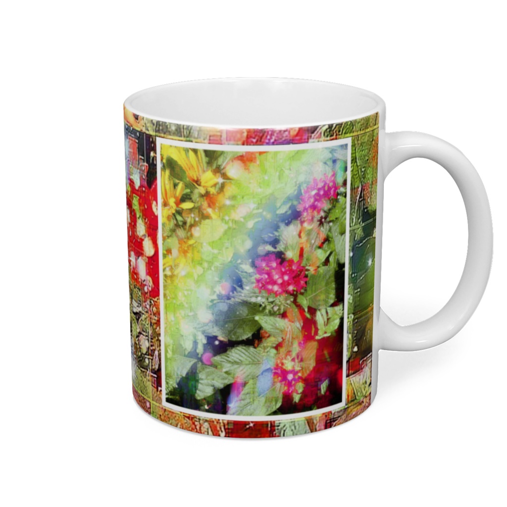 a-620 華 虹の垣根 Glossy. Rainbow fence マグカップ ☆応援企画商品☆