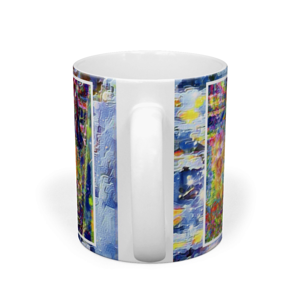 a-624 虹 空間から漏れ出る光 Rainbow. Light overflowing from space マグカップ ☆応援企画商品☆