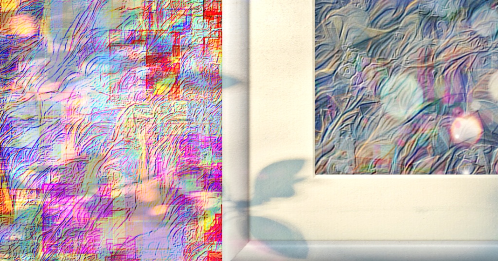 a-637 水面の光 水中花 Water surface light. Underwater flowers プリモアート(複製画) ☆応援企画商品☆