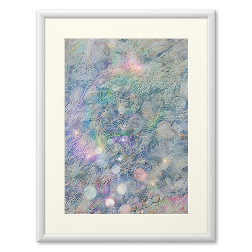 a-637 水面の光 水中花 Water surface light. Underwater flowers プリモアート(複製画) ☆応援企画商品☆