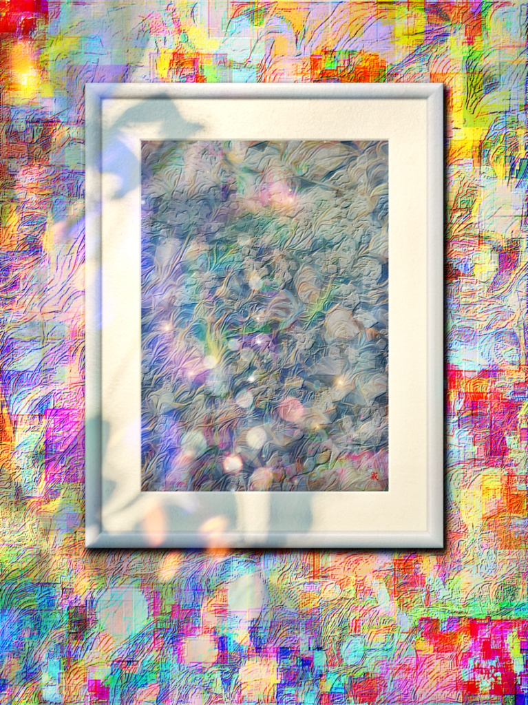 a-637 水面の光 水中花 Water surface light. Underwater flowers プリモアート(複製画) ☆応援企画商品☆