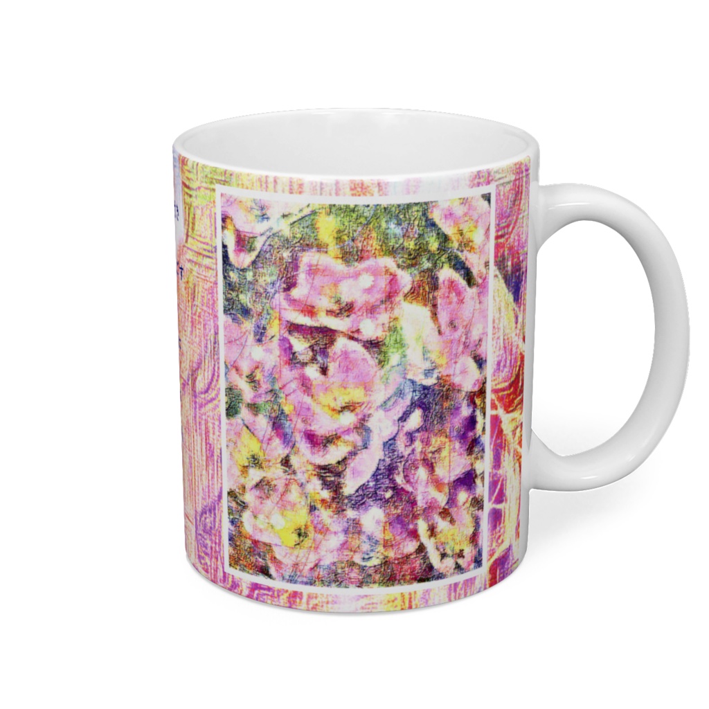 a-640 焼き付いた壁の花 Flowers on the burnt wall マグカップ ☆応援企画商品☆