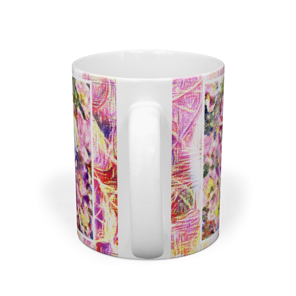 a-640 焼き付いた壁の花 Flowers on the burnt wall マグカップ ☆応援企画商品☆