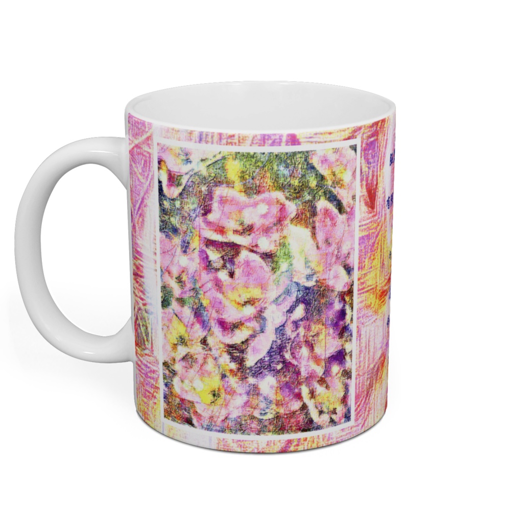 a-640 焼き付いた壁の花 Flowers on the burnt wall マグカップ ☆応援企画商品☆