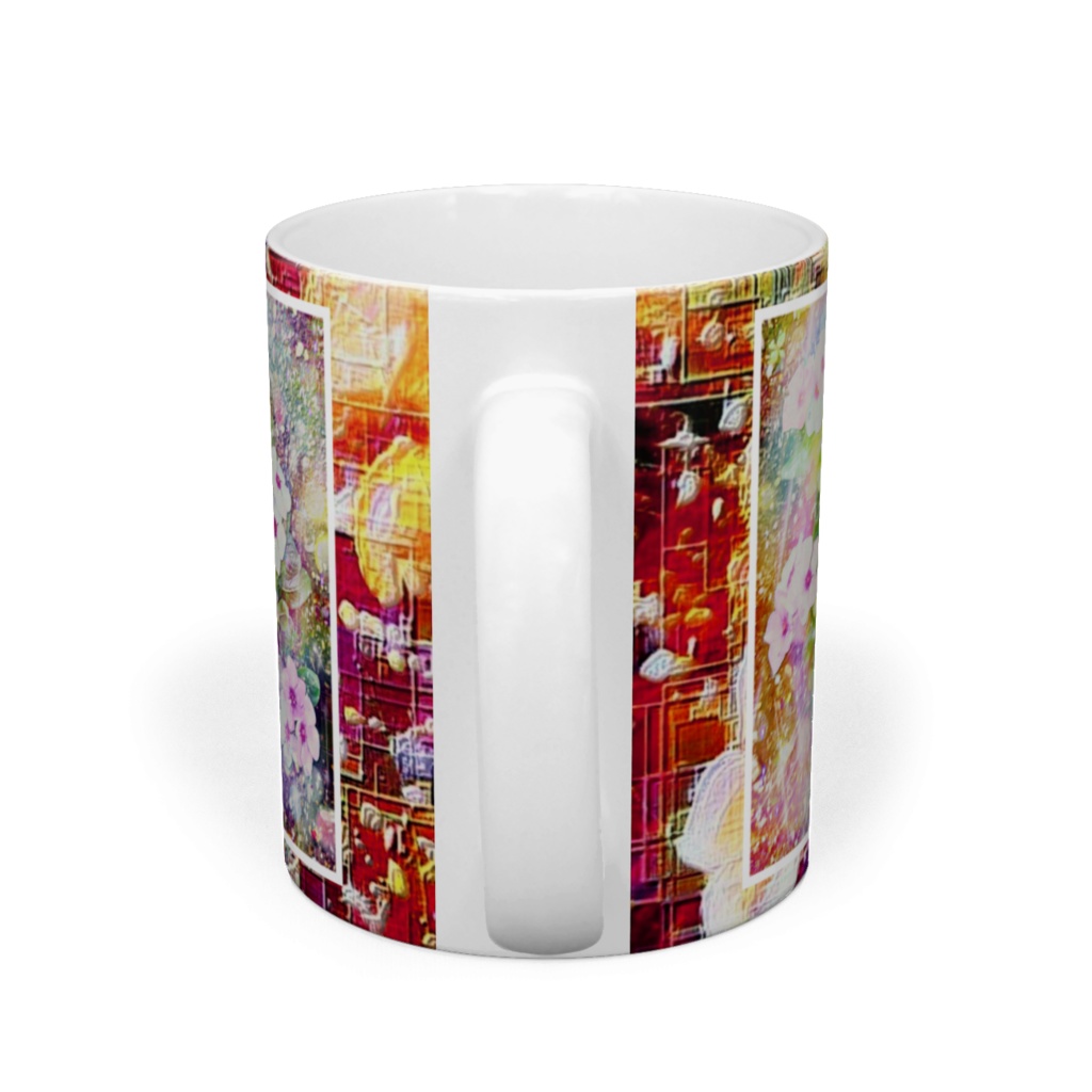 a-644 華 庭で 息抜き Glossy. Take a break in the garden マグカップ ☆応援企画商品☆