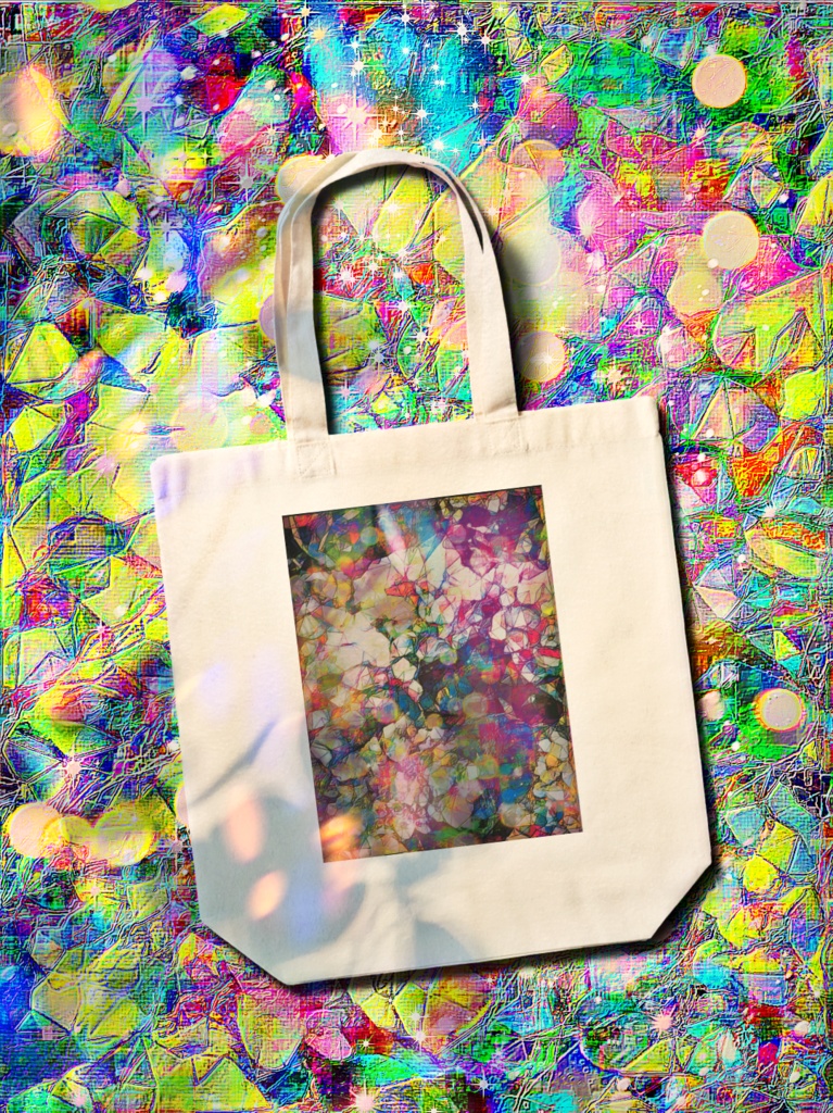 a-647 紫の花 Purple flower トートバッグ ☆応援企画商品☆