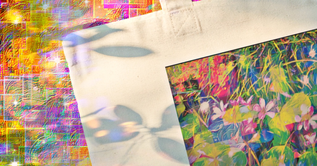 a-651 幸運を探す仮想空間 Virtual space for good luck トートバッグ ☆応援企画商品☆