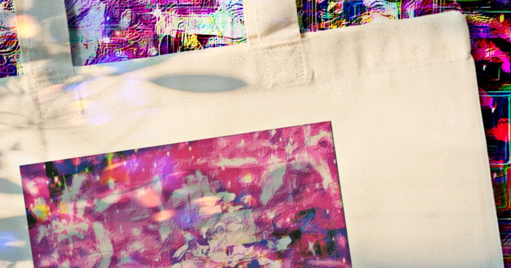 a-671 華 紅い刻乃衝動 Glossy.  At the time of red impulse トートバッグ ☆応援企画商品☆